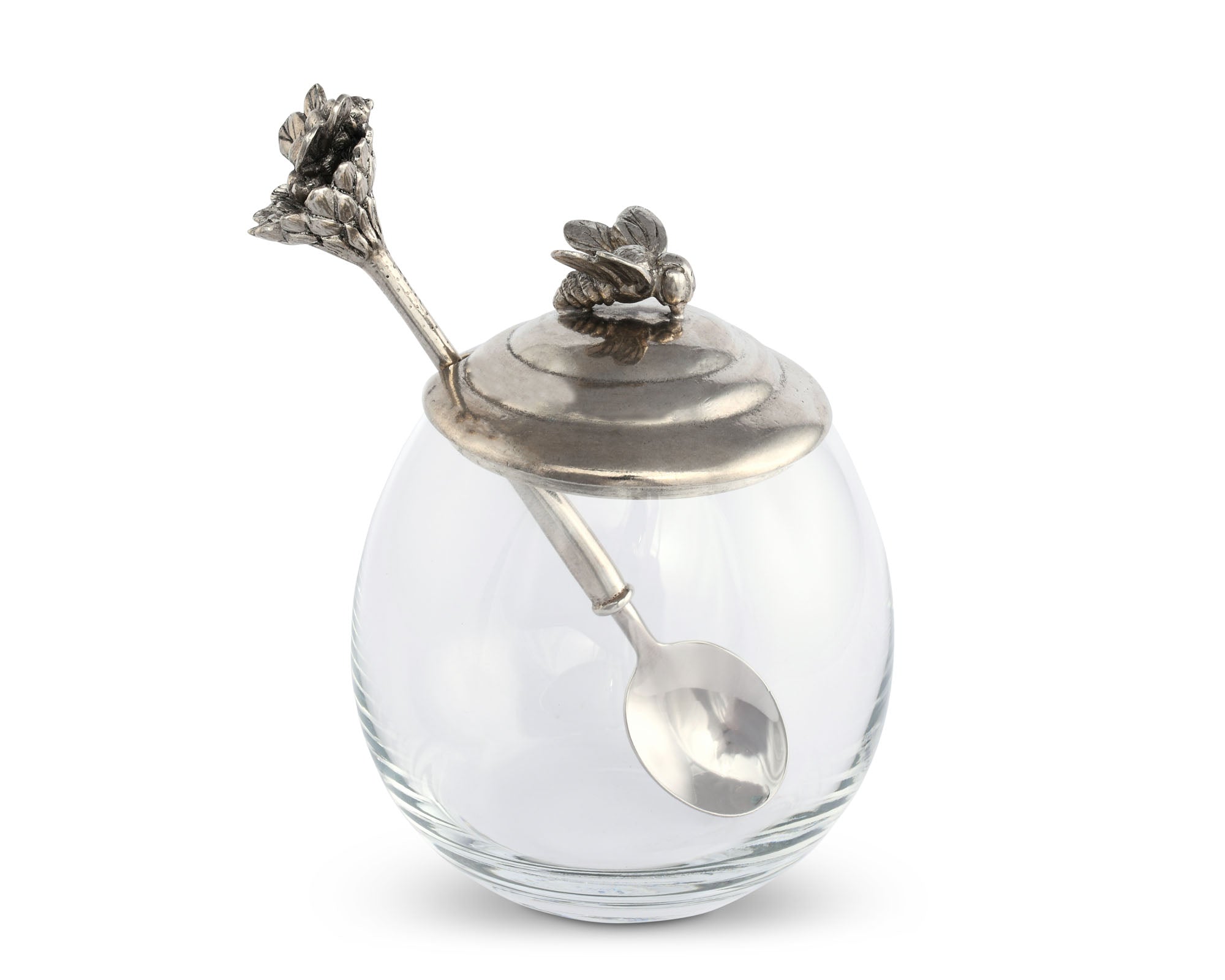 Vagabond House Bee Glass Honey Pot with Spoon Product Image