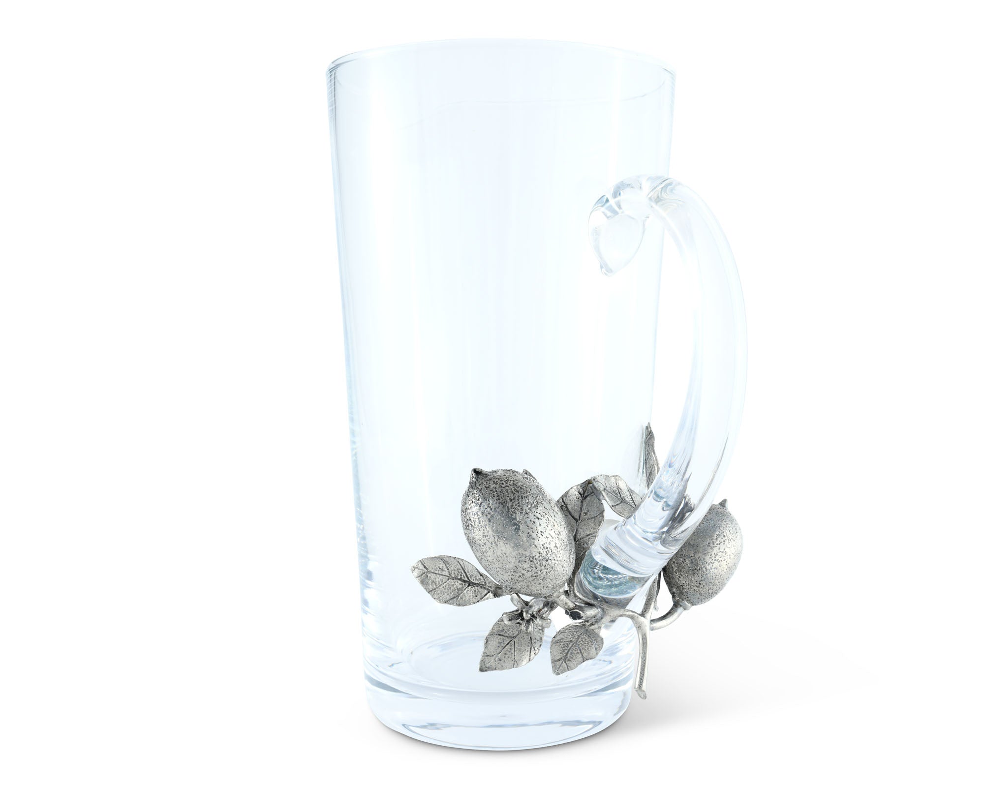 Vagabond House Glass Pitcher Pewter Lemon Bouquet Handle Product Image