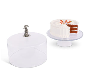 Bunny Glass Covered Cake / Dessert Stand