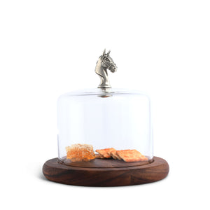 Horse Glass Covered Cheese Wood Board