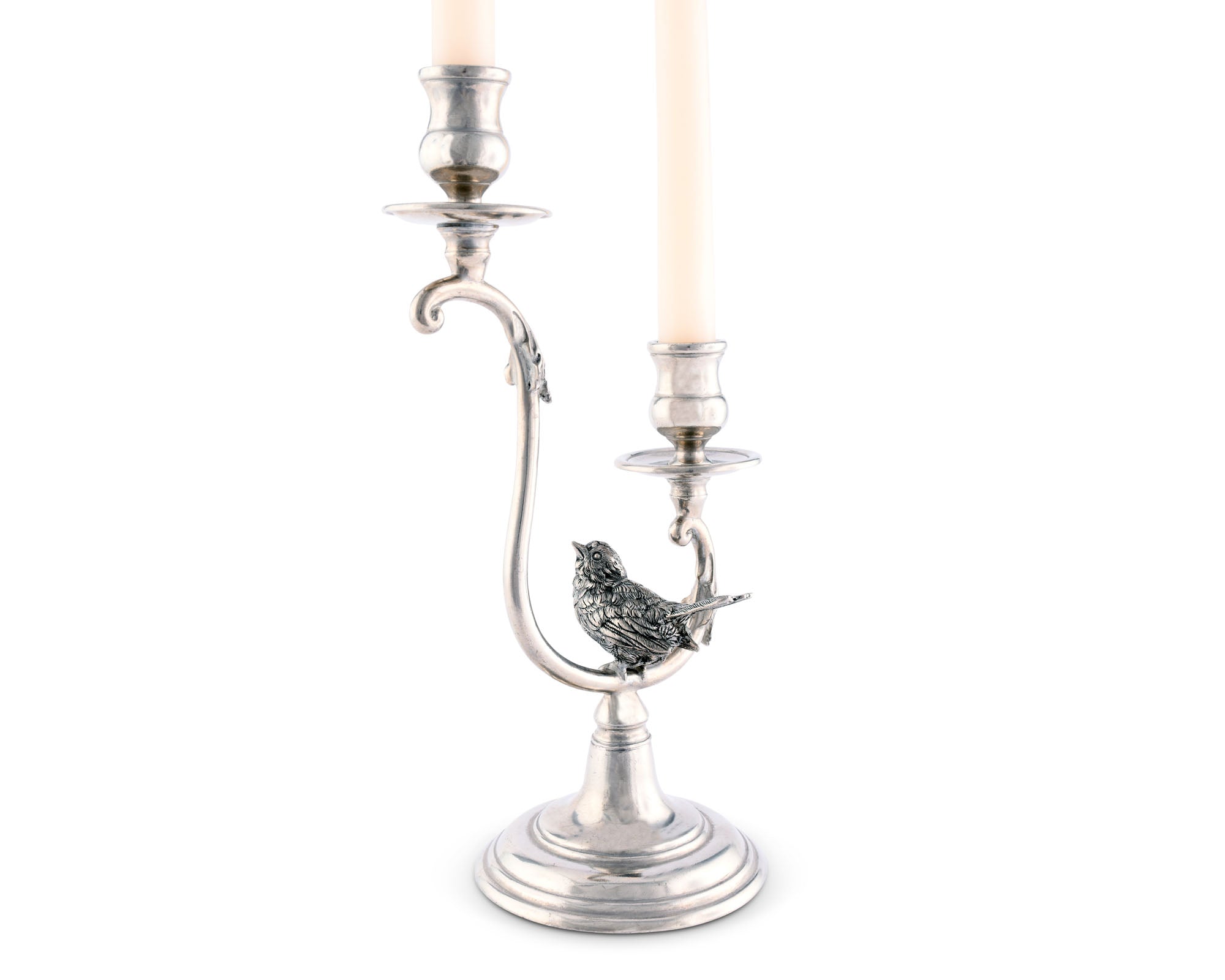 Vagabond House Two Taper Pewter Song Bird Candelabra Product Image