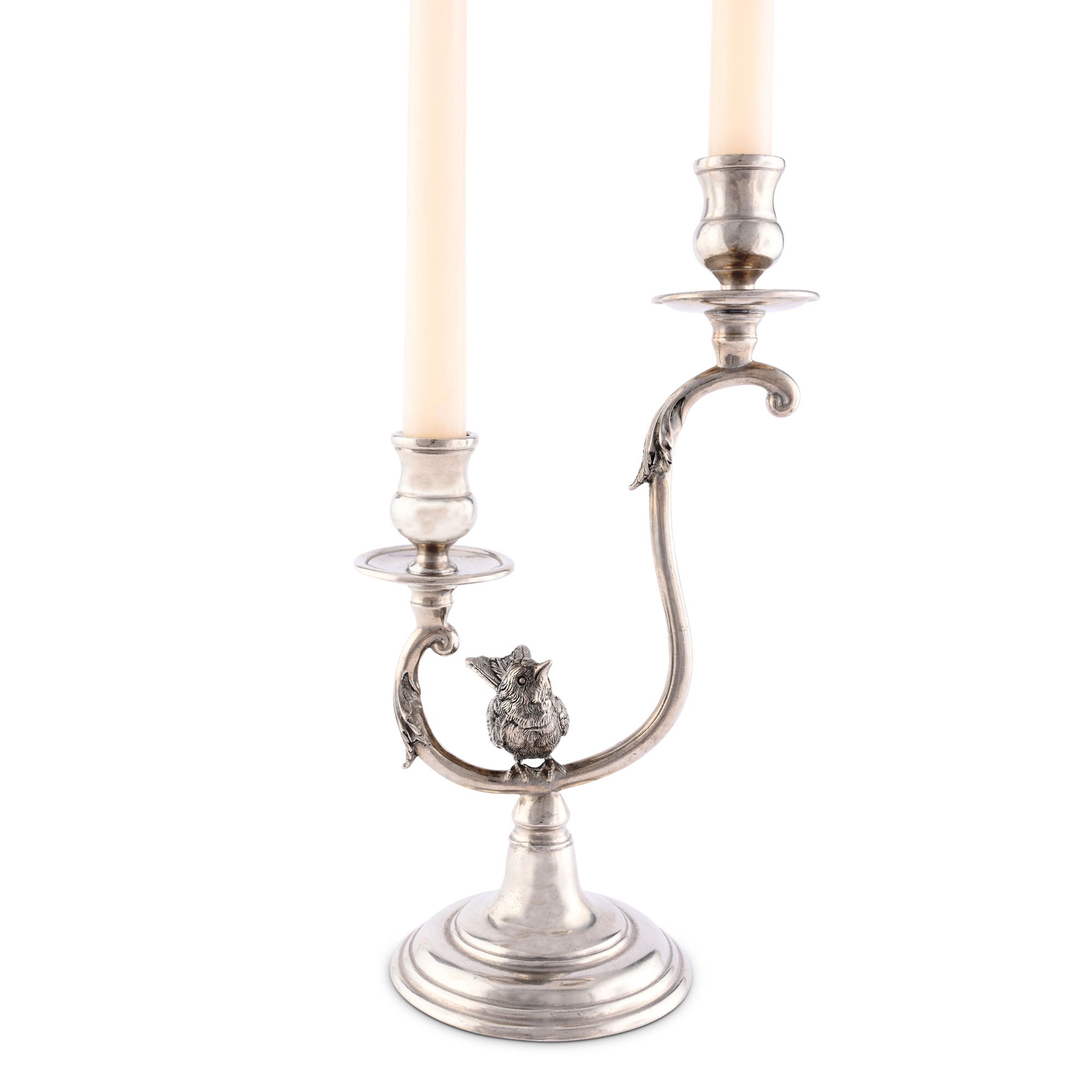 Vagabond House Two Taper Pewter Song Bird Candelabra Product Image