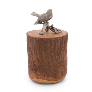 Song Bird Wood Canister