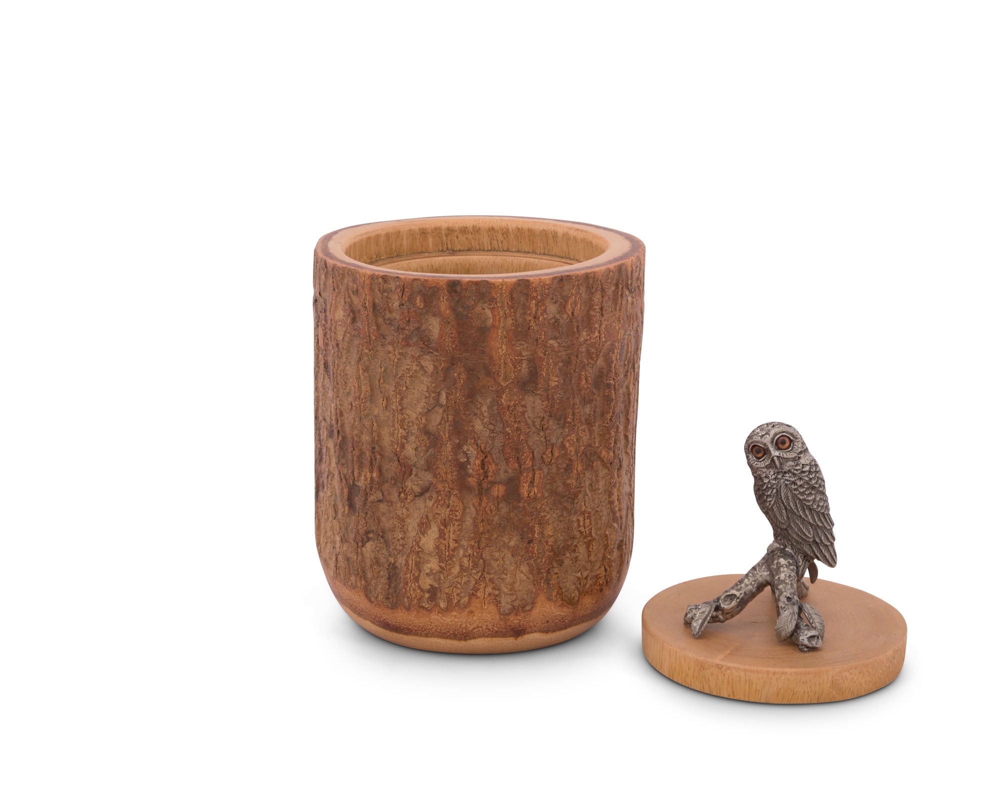 Vagabond House Owl Wood Canister Product Image