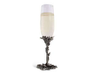 Acorn & Oak Leaf Pewter Champagne Flute