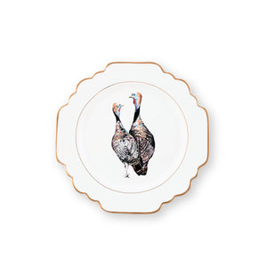 Vagabond House Norwood Narragansett Turkey Pattern Bone China Scallop Bread Plate Product Image