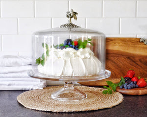 Honey Bee Glass Covered Cake / Dessert Stand