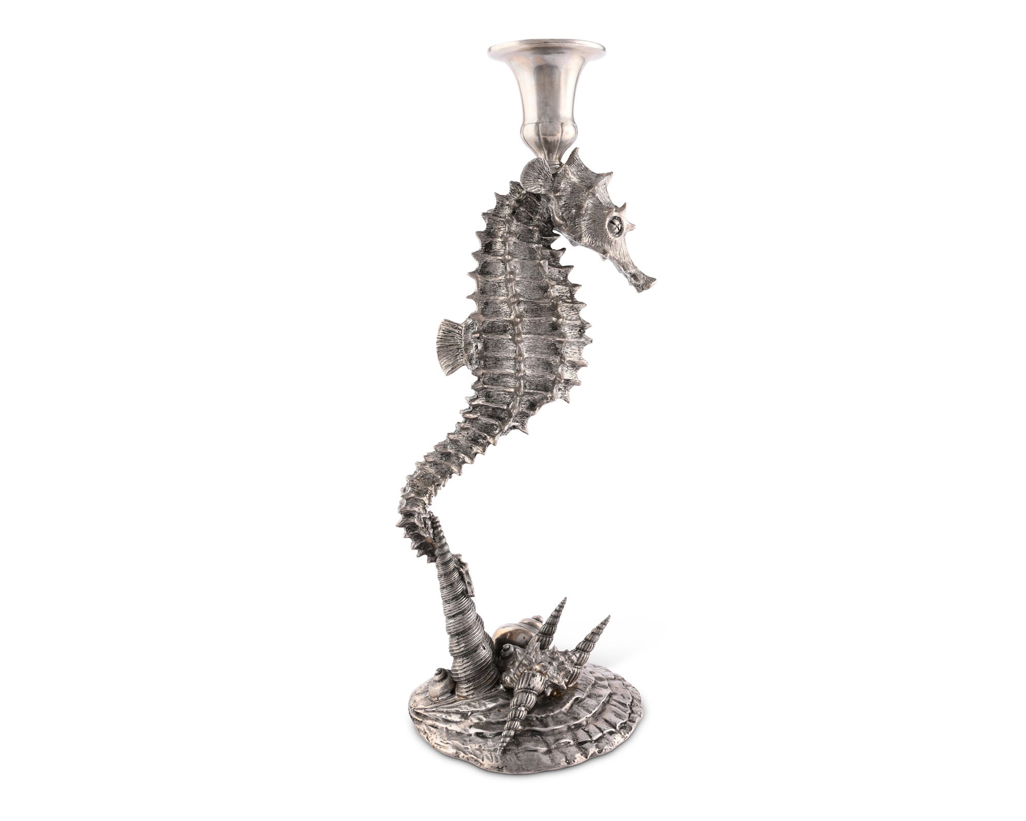 Vagabond House Pewter Seahorse Candlestick Product Image