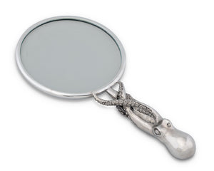 Pewter Octopus Handle Magnifier 4 inches