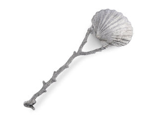 Scallop Shell Coral Serving Spoon