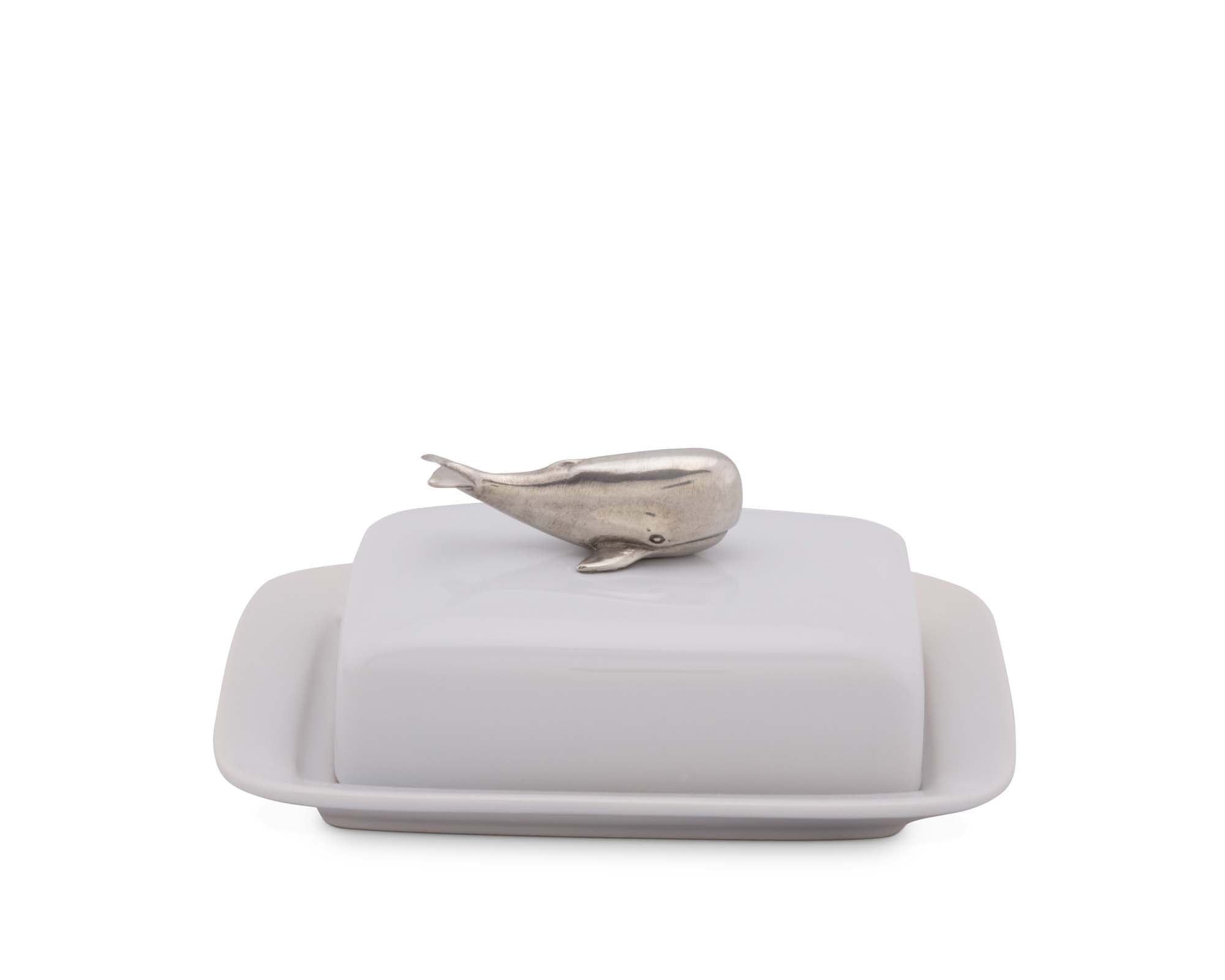 Vagabond House Whale Stoneware Butter dish Product Image