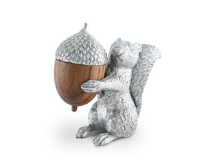 Squirrel with Wood Acorn Salt & Pepper Set