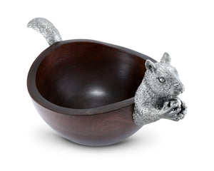 Squirrel Head and Tail Nut Bowl - Lg