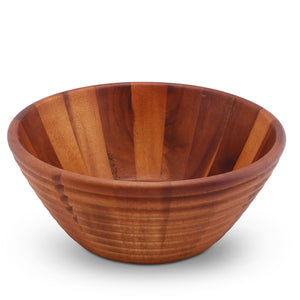 Arthur Court Bee Hive Style Wooden Acacia Salad Bowl Large Product Image