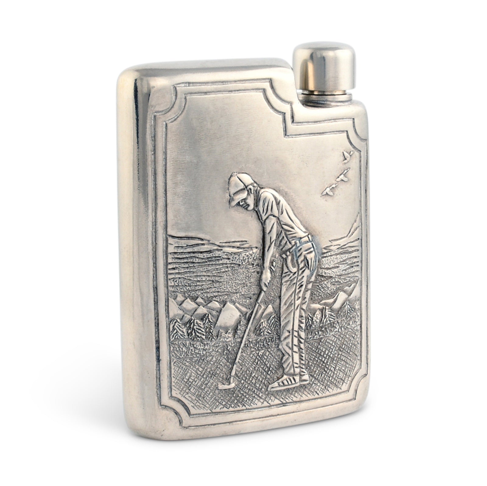Vagabond House Golfer Pewter Flask Product Image