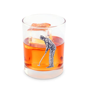 Golfer Double Old Fashioned Glass