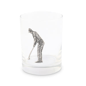 Golfer Double Old Fashioned Glass