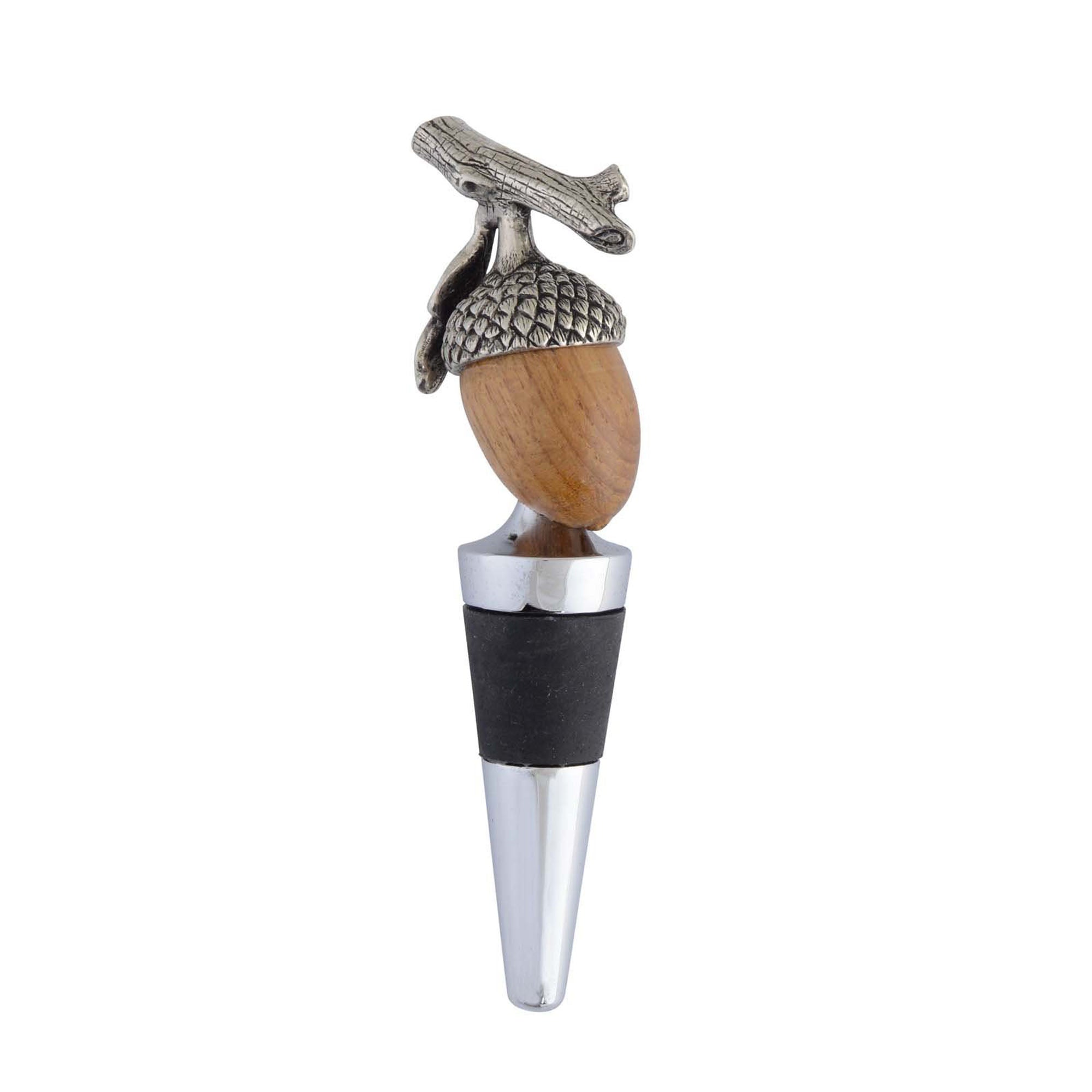 Vagabond House Pewter  and Wood Acorn Bottle Stopper Product Image