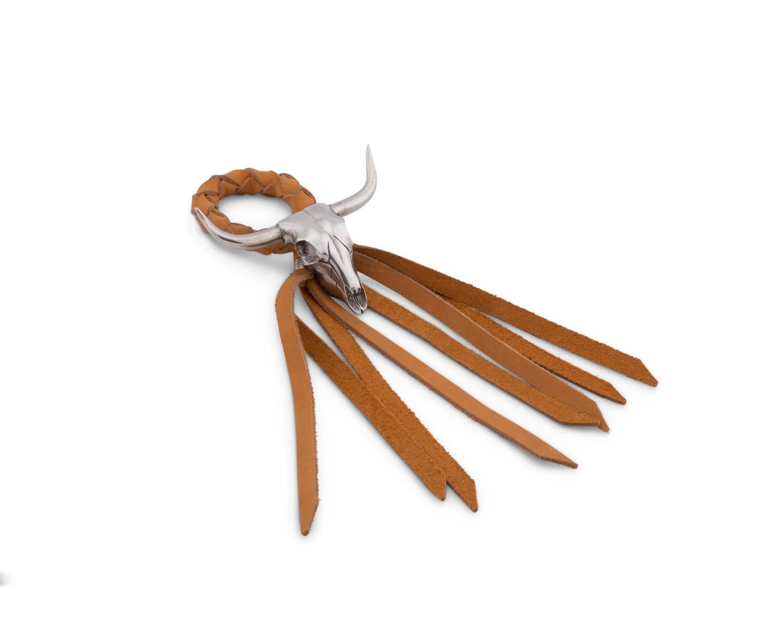 Vagabond House Long Horn Skull Leather Napkin Ring Product Image