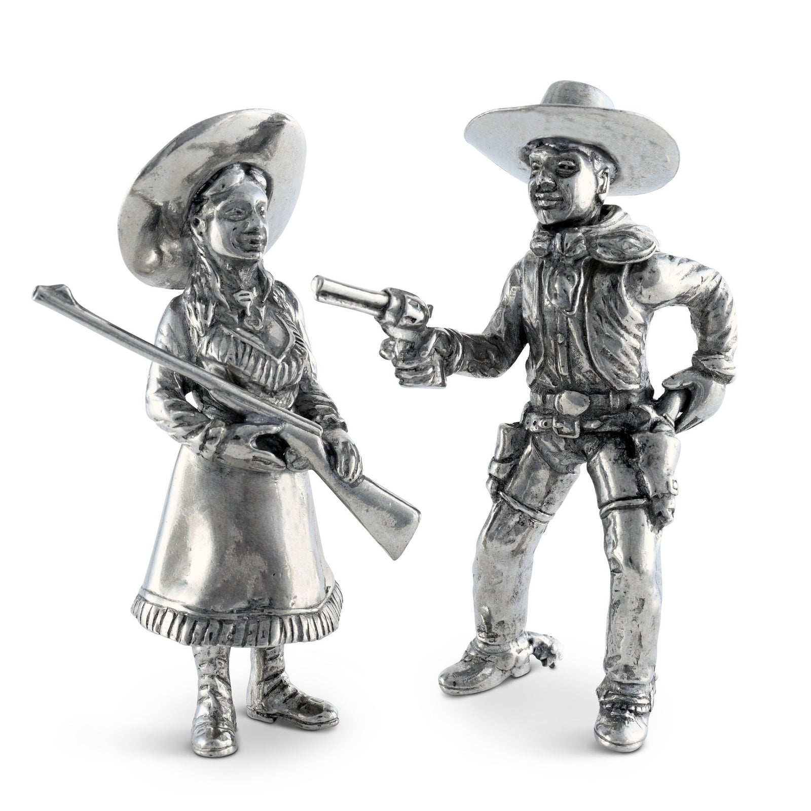 Vagabond House Pewter Cowpoke Couple Salt & Pepper Set Product Image