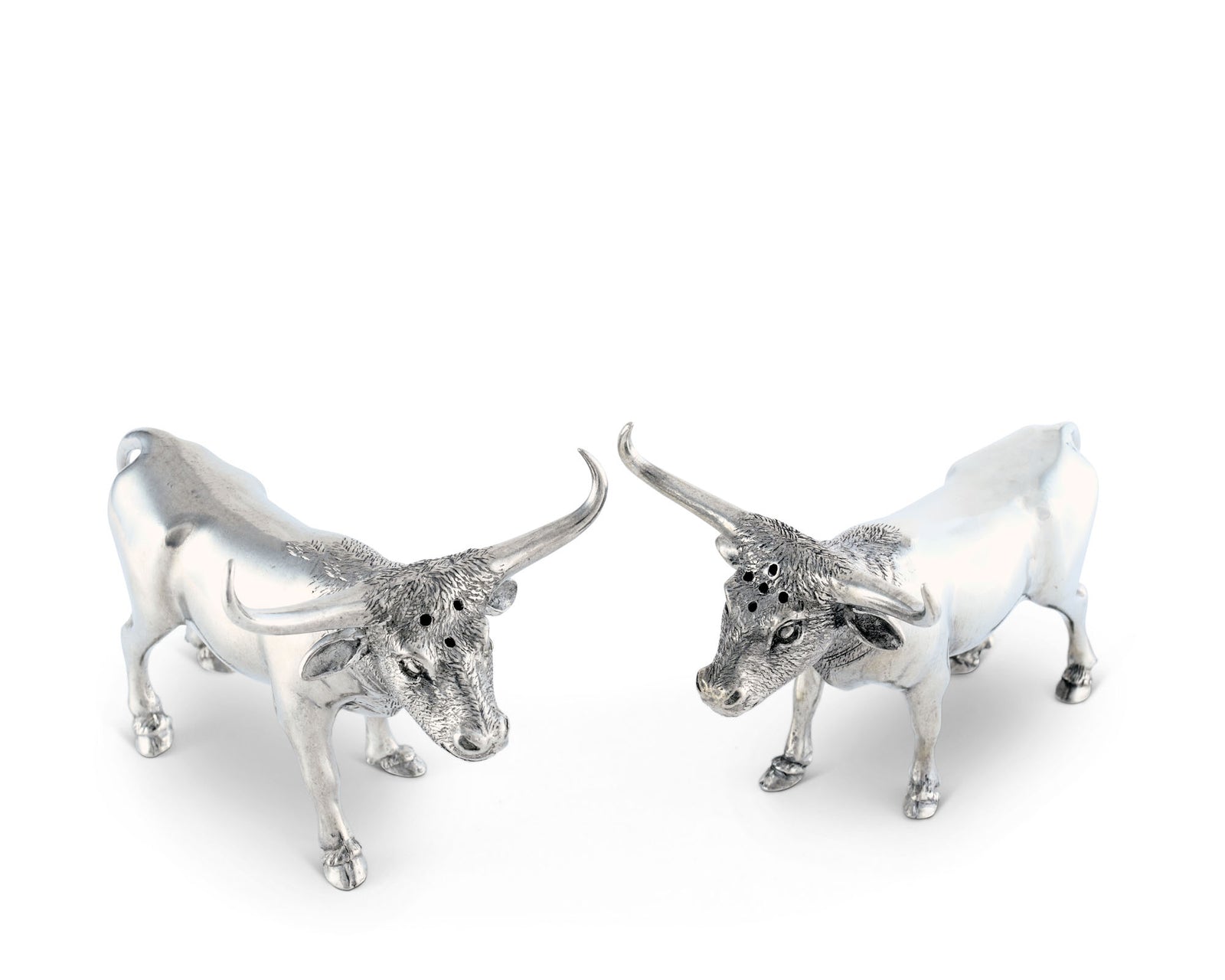 Vagabond House Pewter Steers Salt & Pepper Set Product Image