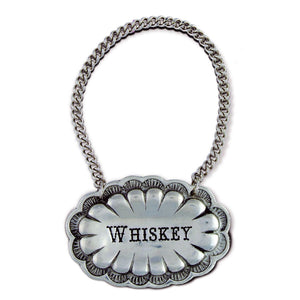 Pewter Western Decanter Tags
