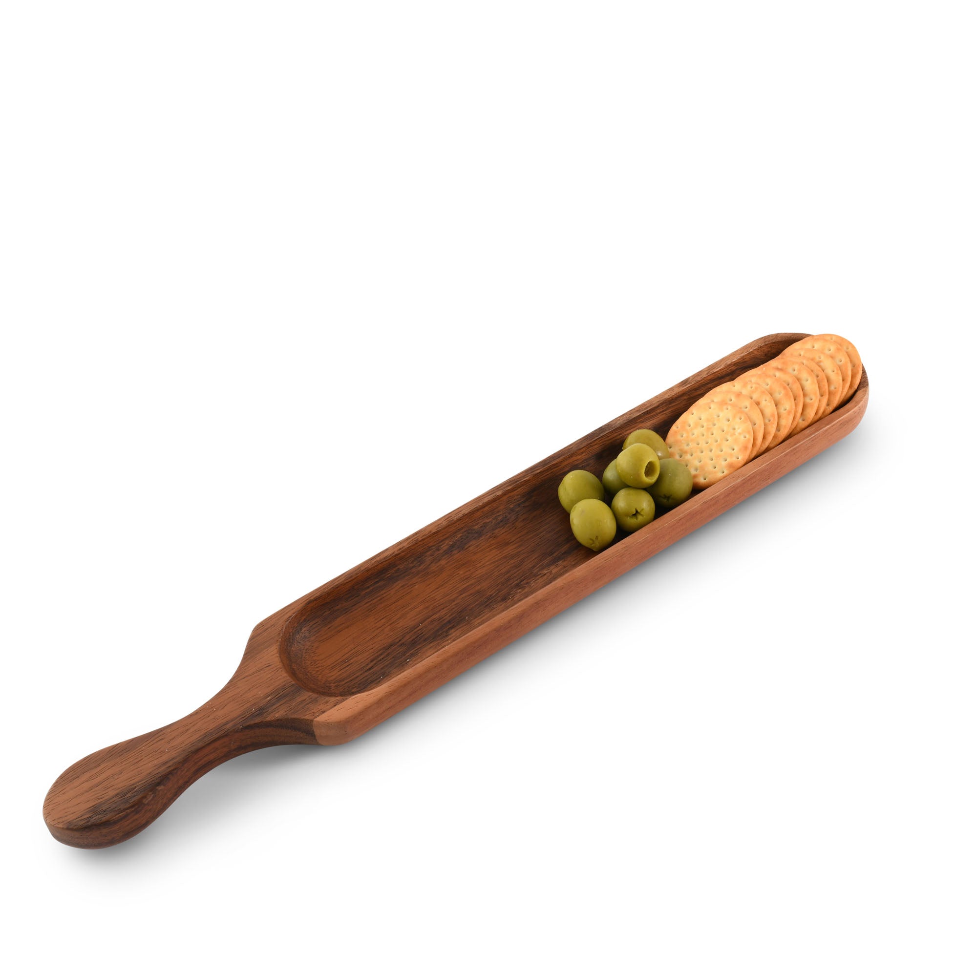 Arthur Court Wood Cracker Tray with Handle Product Image